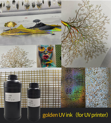 Digital Printer Gold Stamping UV Ink UV Printer Golden Ink For Seiko Konica Epson Head