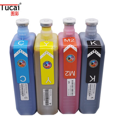 Bright Color Outdoor Epson Solvent Ink Galaxy Ecosolvent Ink For Epson DX4 DX5 DX7