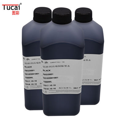 1000ml Dark Eco Solvent Ink Black Film Plate Making Epson Print Ink For Epson Printhead