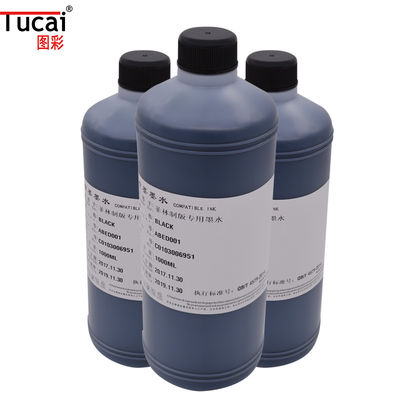 1000ml Dark Eco Solvent Ink Black Film Plate Making Epson Print Ink For Epson Printhead